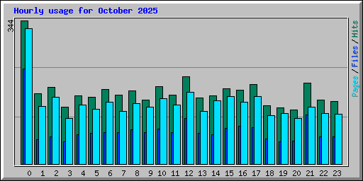 Hourly usage for October 2025