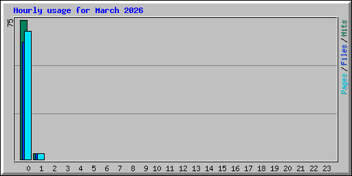 Hourly usage for March 2026