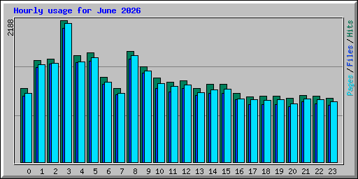 Hourly usage for June 2026