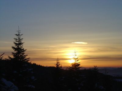 Photo: Sunset from the kitchen window